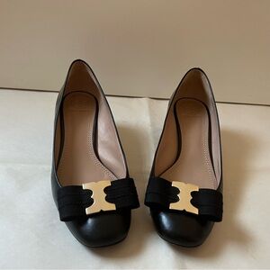 Tory Burch Black Leather 45MM Pumps - Size 7.5